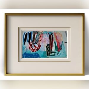 Original Abstract Multicolor Art 9x12